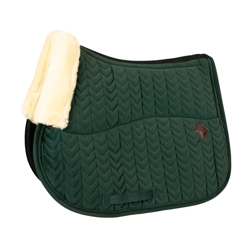Kentucky Horsewear Skin Friendly Saddle Pad Velvet Jumping Pine Green-6